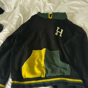 huf extra large black with yellow and green accent hoodie